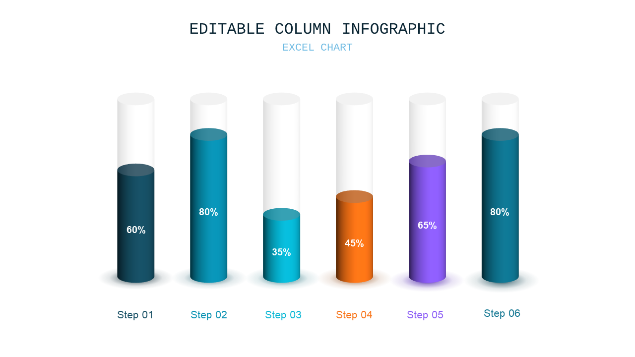 Editable Column Infographic PowerPoint Template (...