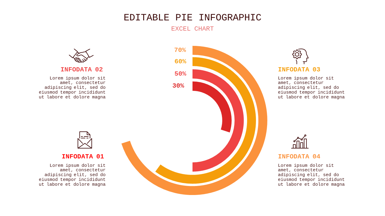 Editable Pie Infographic PowerPoint Template (Cri...
