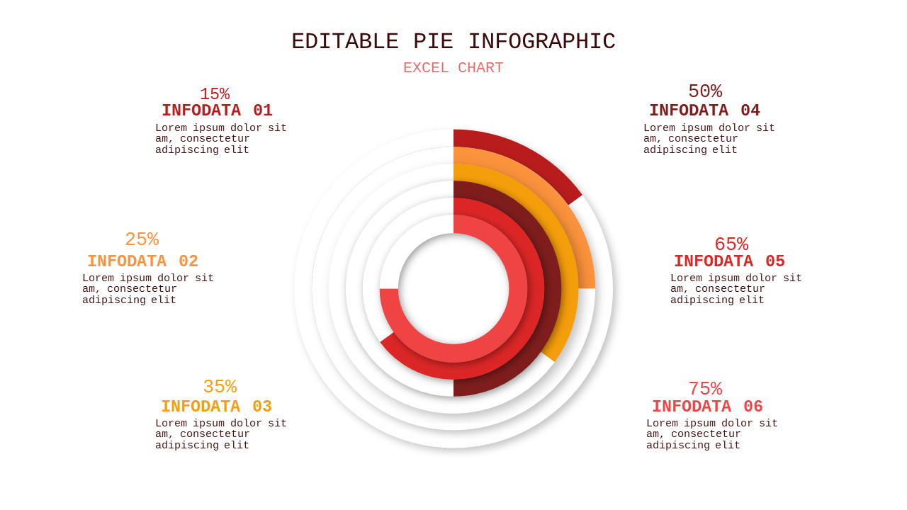Editable Pie Infographic PowerPoint Template (Cri...