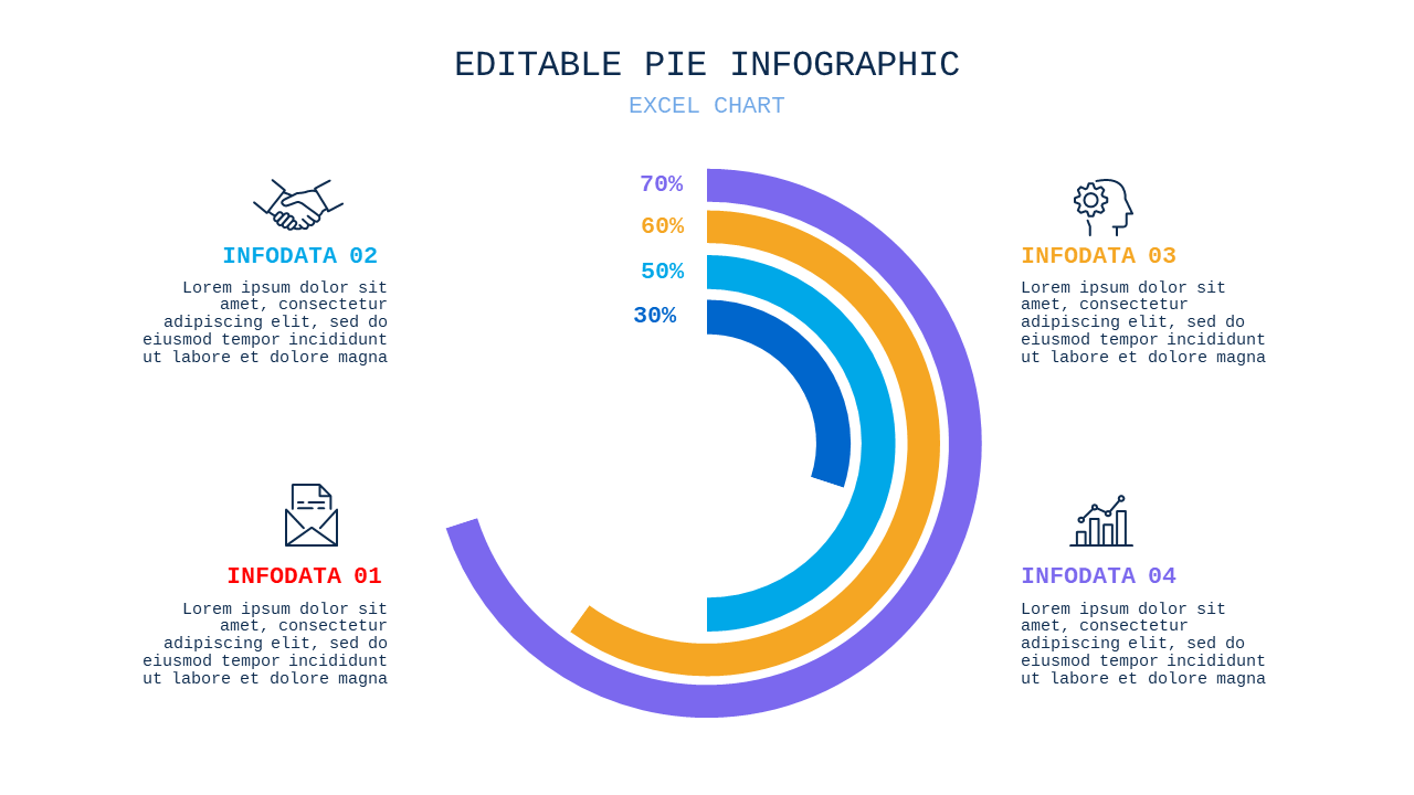 Editable Pie Infographic PowerPoint Template (Oce...