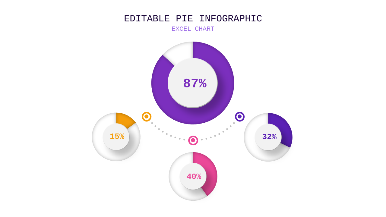 Editable Pie Infographic PowerPoint Template (Roy...