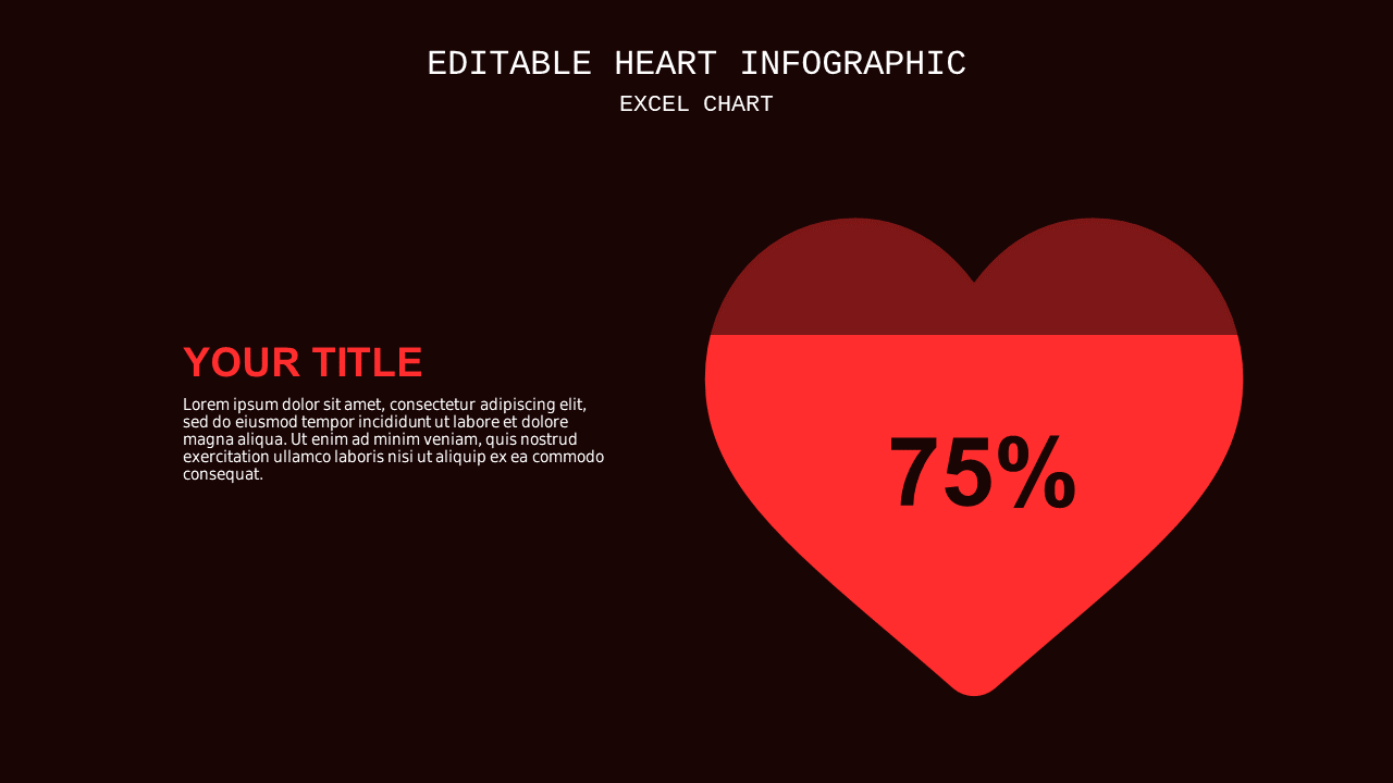 Infographic Flow Chart PowerPoint Template Dark (Crimson Bold)
