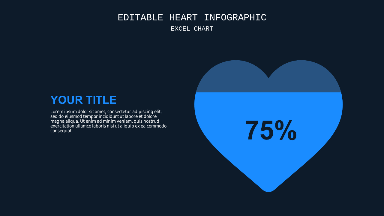 Infographic Flow Chart PowerPoint Template Dark (Ocean Blue)