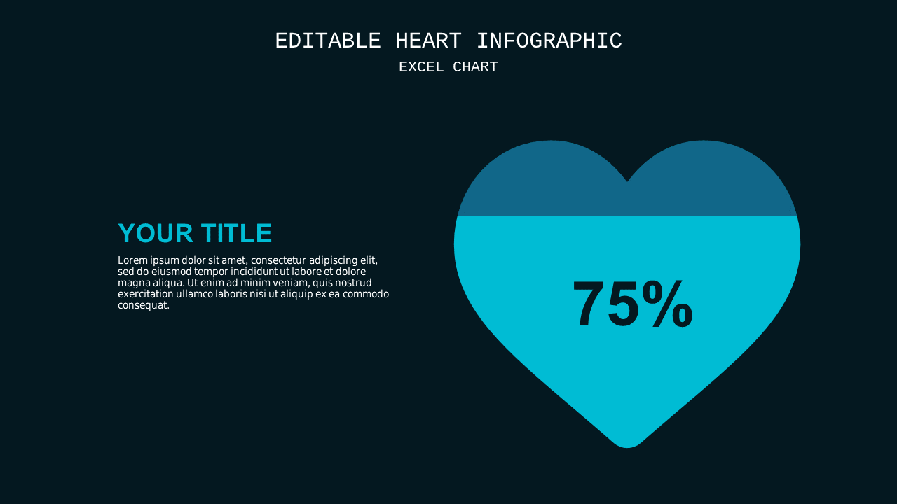 Infographic Flow Chart PowerPoint Template Dark (Teal Modern)