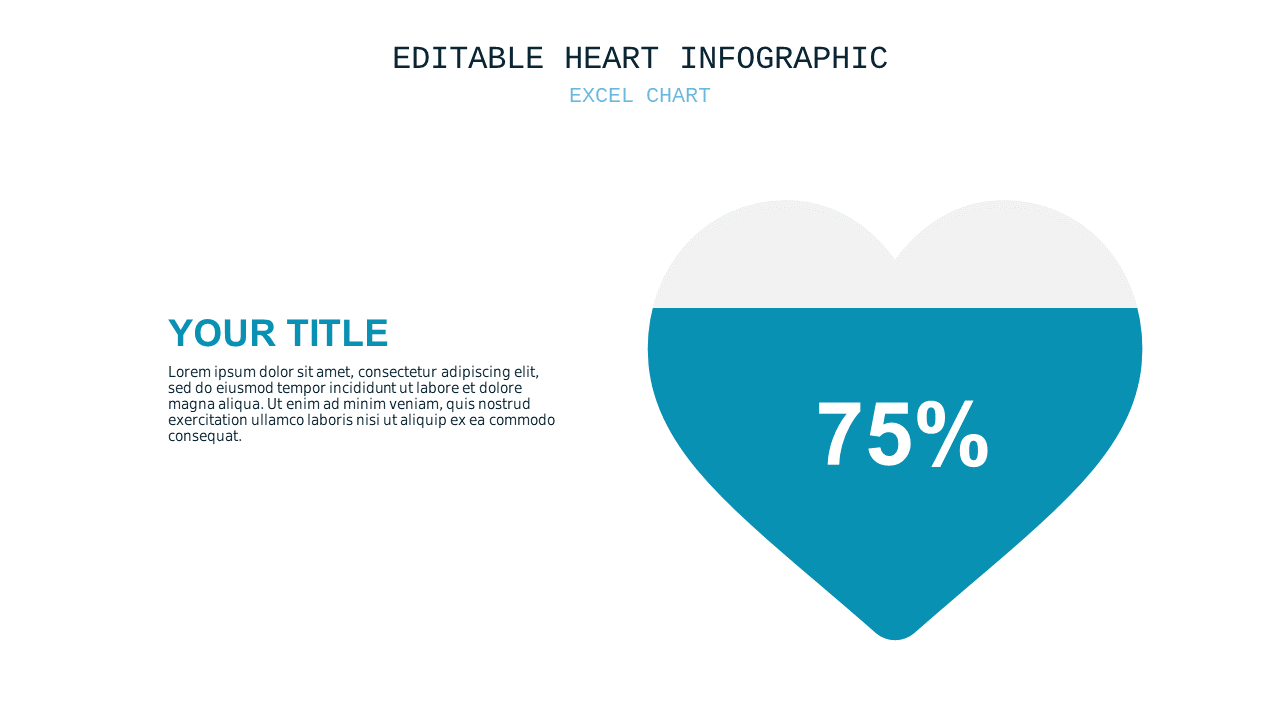 Editable Heart Infographic PowerPoint Template (T...
