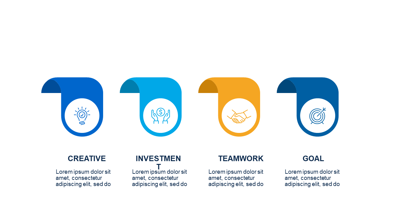 Icon-Based Concept Overview PowerPoint Template (Ocean Blue)