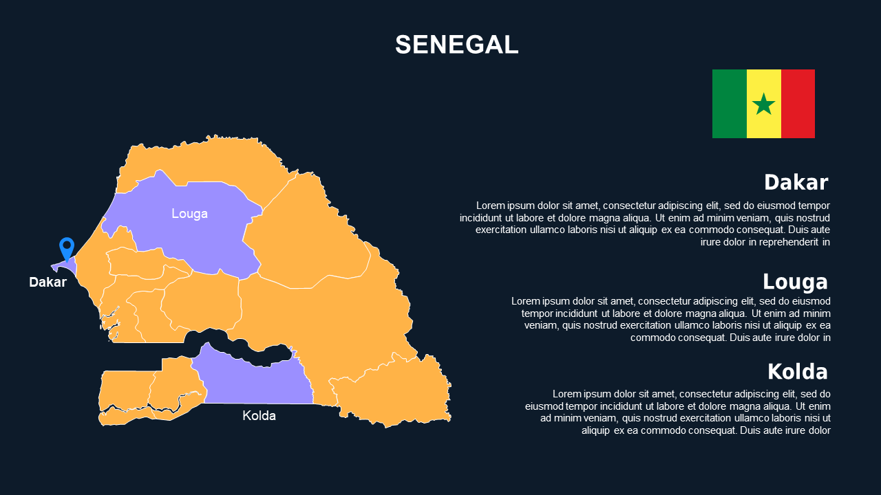 Mali Map and Regions Overview PowerPoint Template...