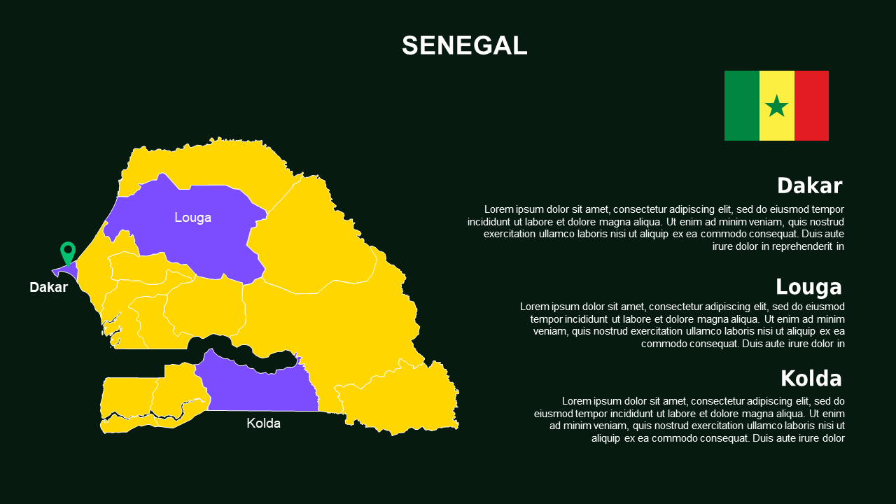 Mali Map and Regions Overview PowerPoint Template...