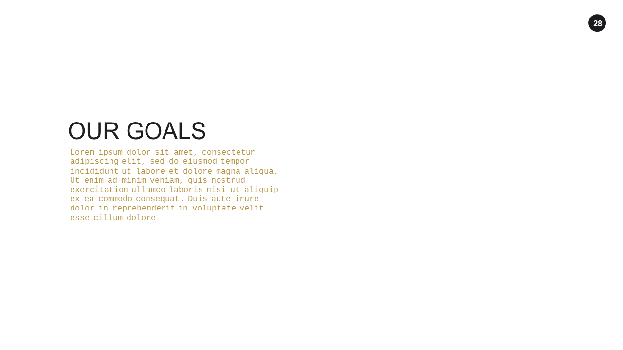 Goals Overview PowerPoint Template Dark (Charcoal...