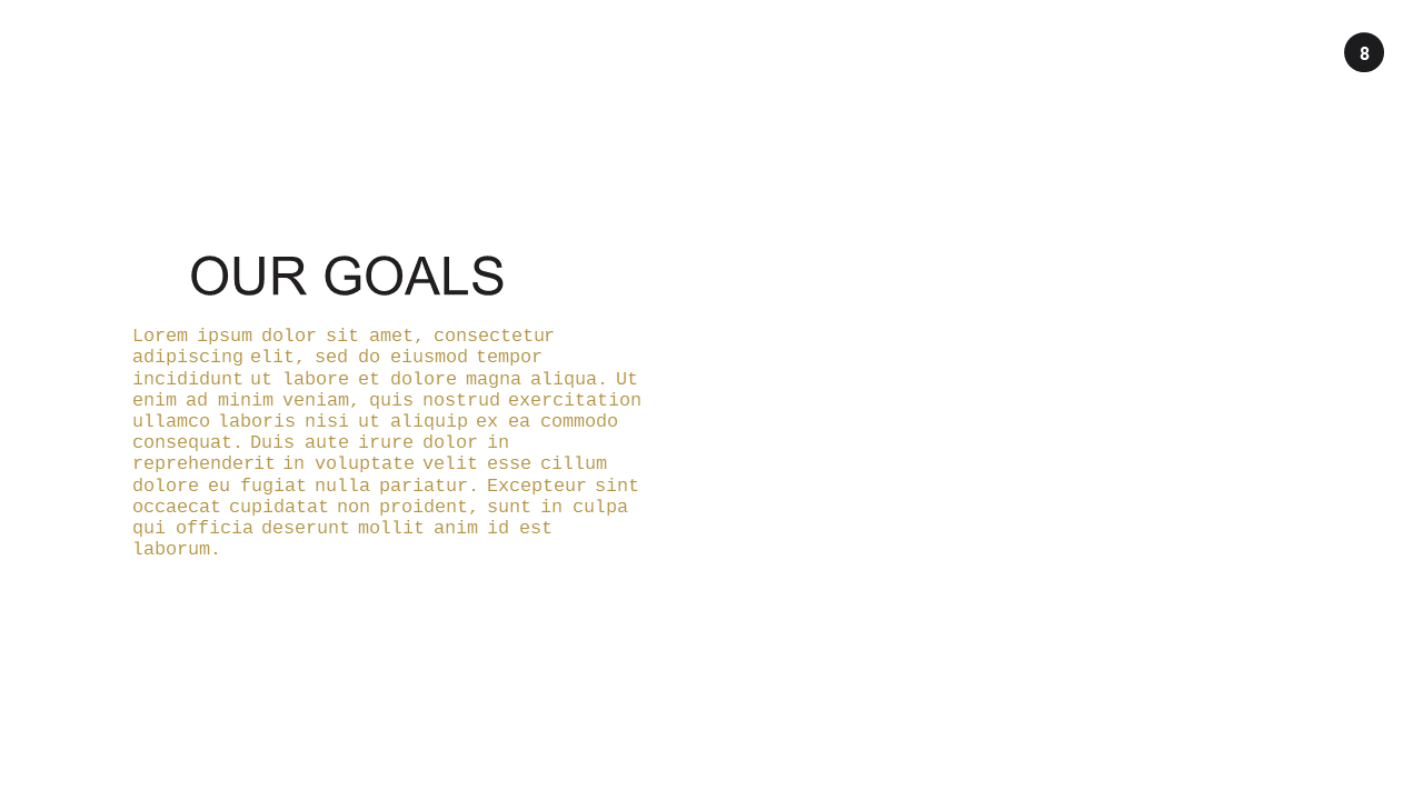 Goals Overview PowerPoint Template (Charcoal Gold)