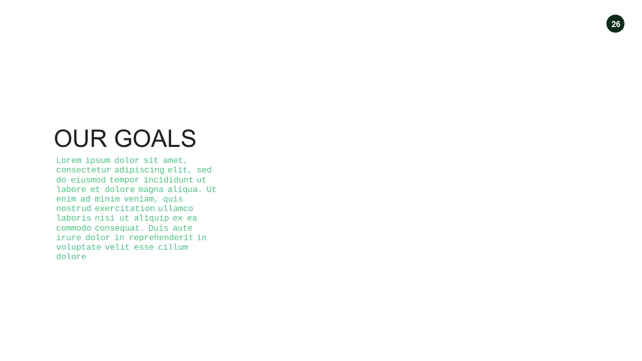 Goals Overview PowerPoint Template (Corporate Green)