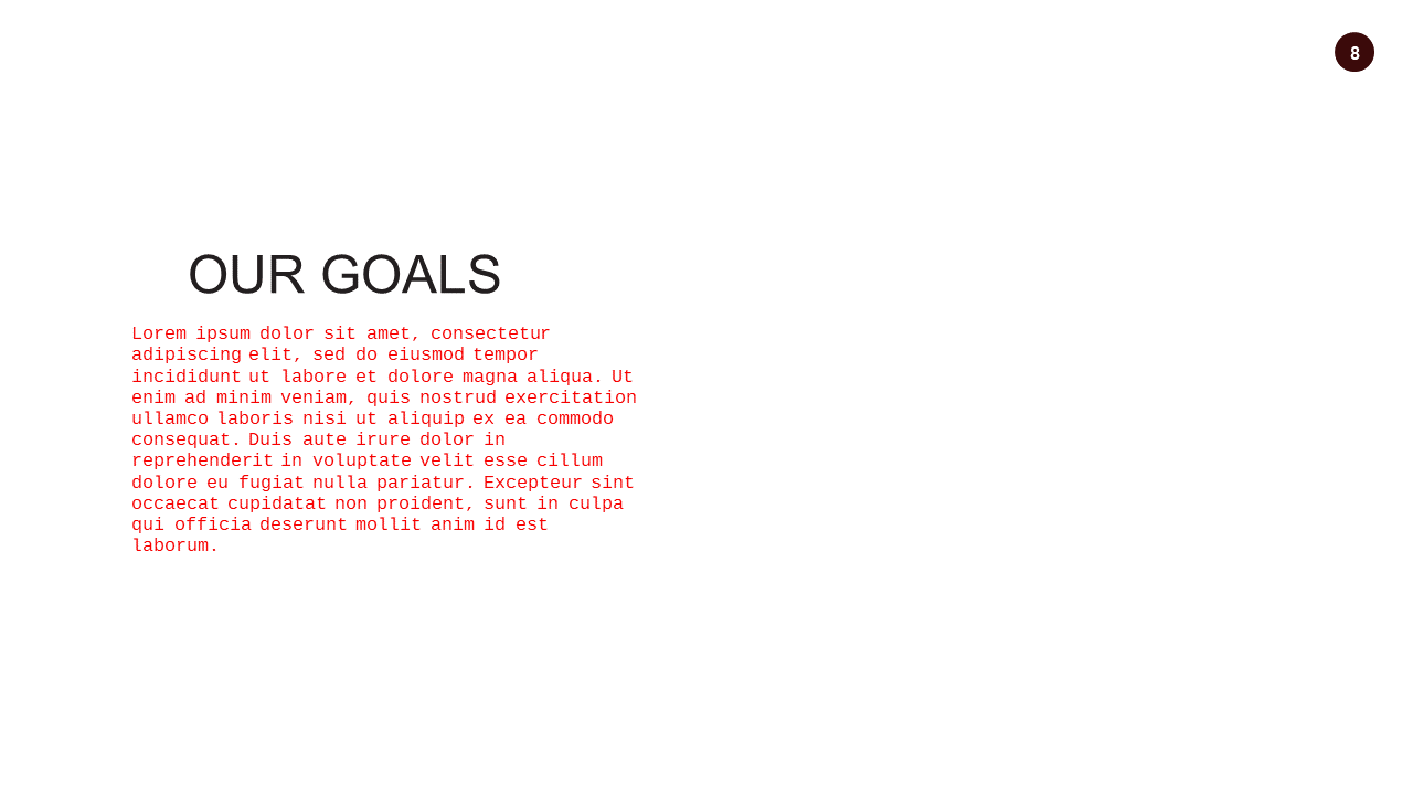 Goals Overview PowerPoint Template (Crimson Bold)