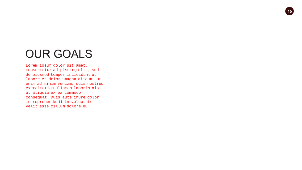 Goals Overview PowerPoint Template (Crimson Bold)