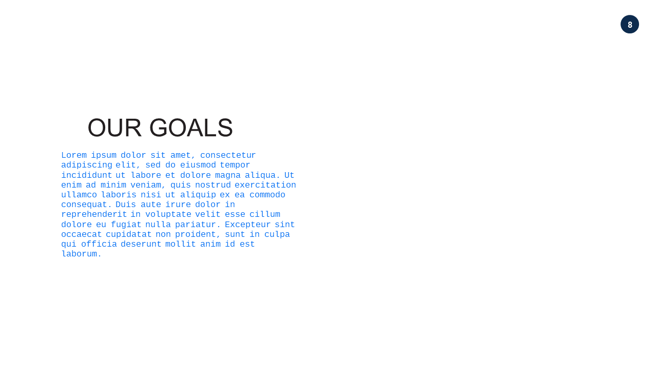 Goals Overview PowerPoint Template (Ocean Blue)