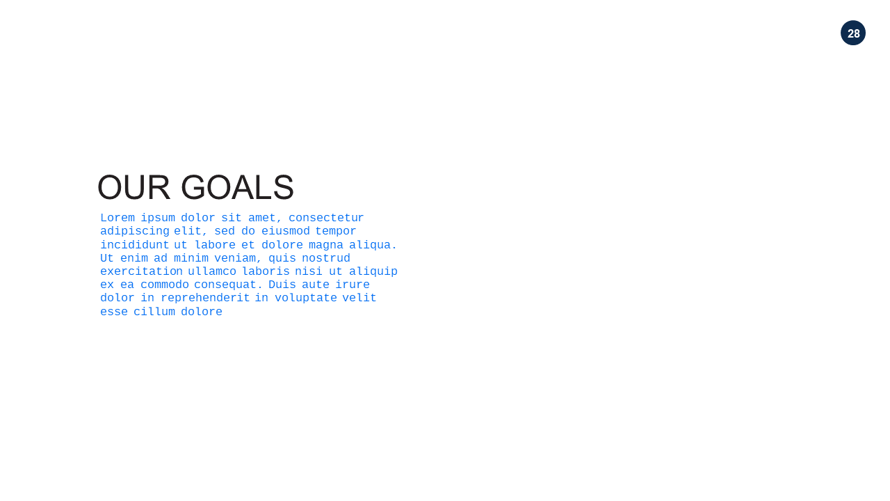 Goals Overview PowerPoint Template (Ocean Blue)