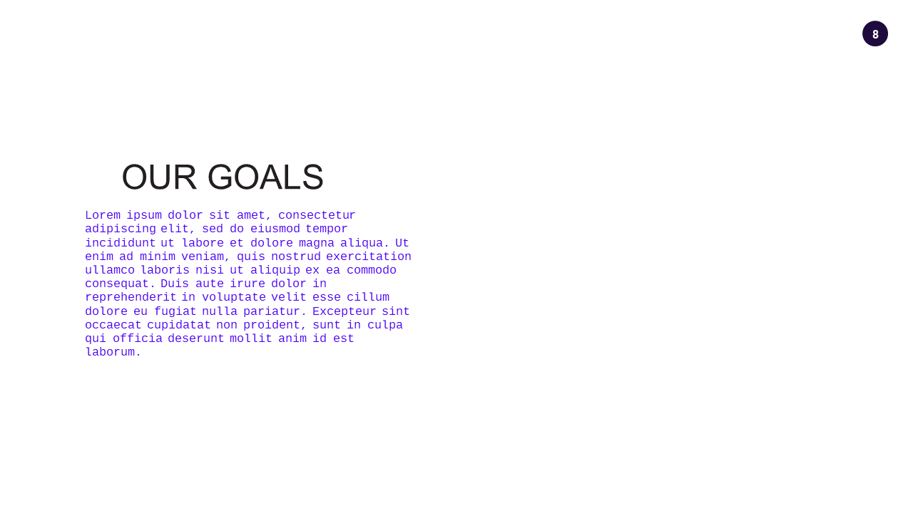 Goals Overview PowerPoint Template (Royal Purple)