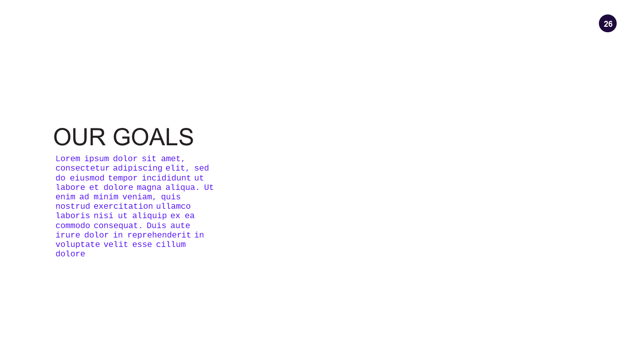 Goals Overview PowerPoint Template (Royal Purple)