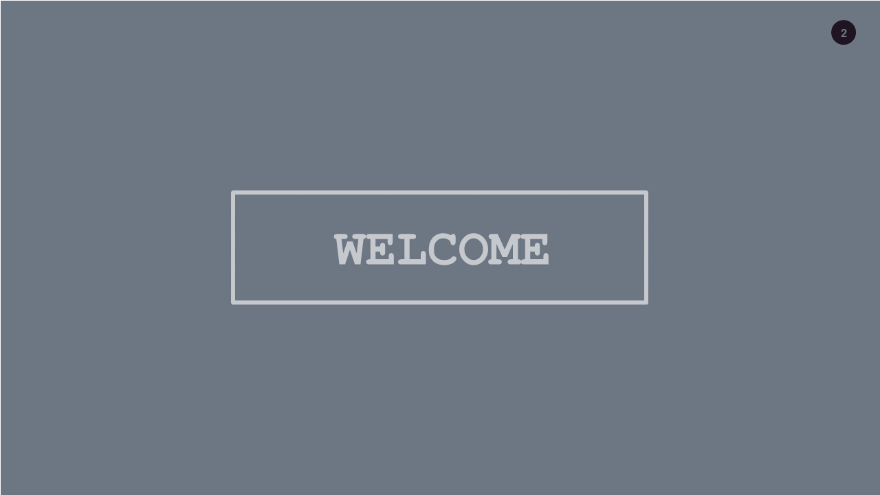 Welcome Message PowerPoint Template (Crimson Bold)