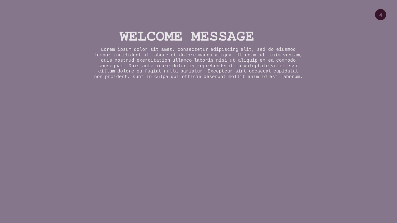 Welcome Message PowerPoint Template (Crimson Bold)