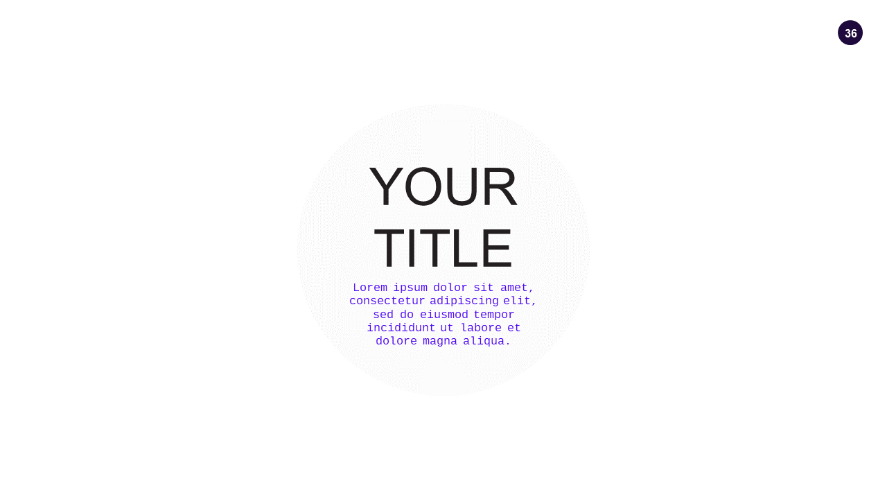 Break Section PowerPoint Template (Royal Purple)