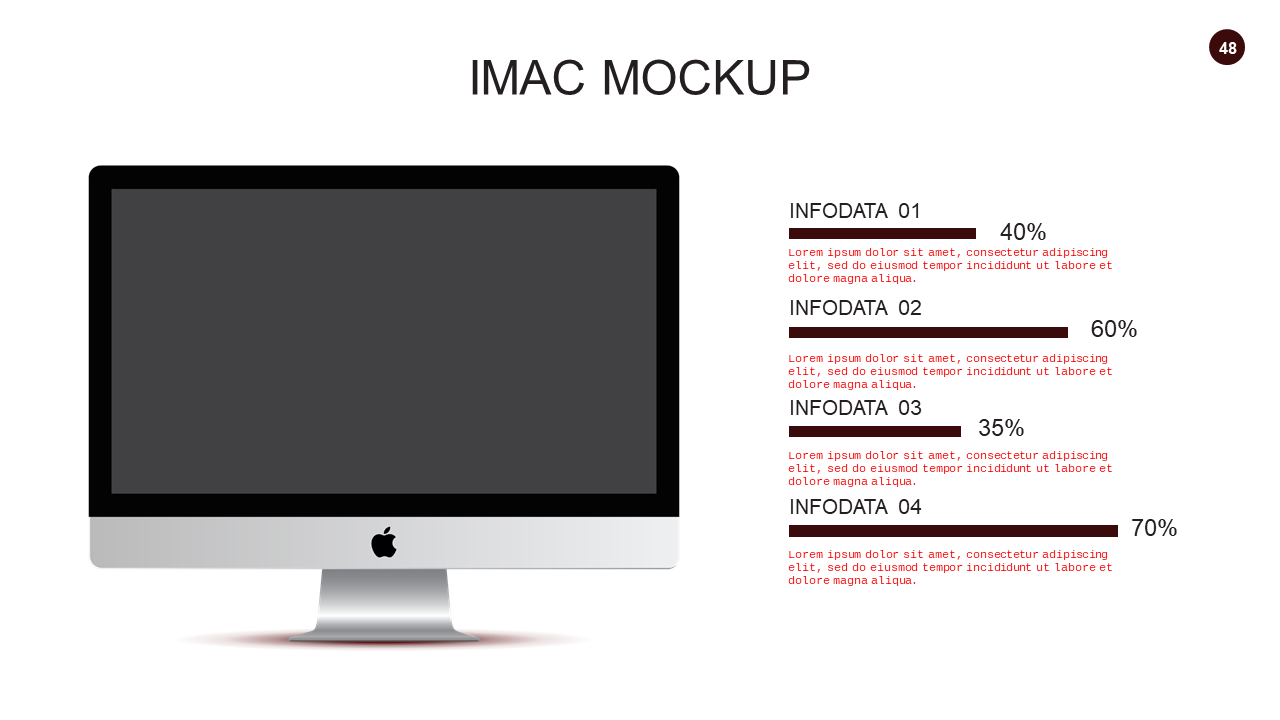 Two-Column Text Layout PowerPoint Template Dark (Crimson Bold)