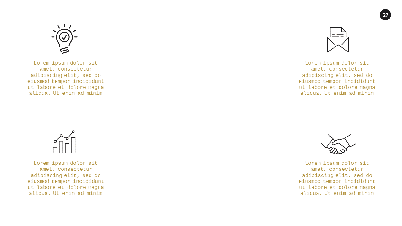 Minimalist Title and Text PowerPoint Template Dar...