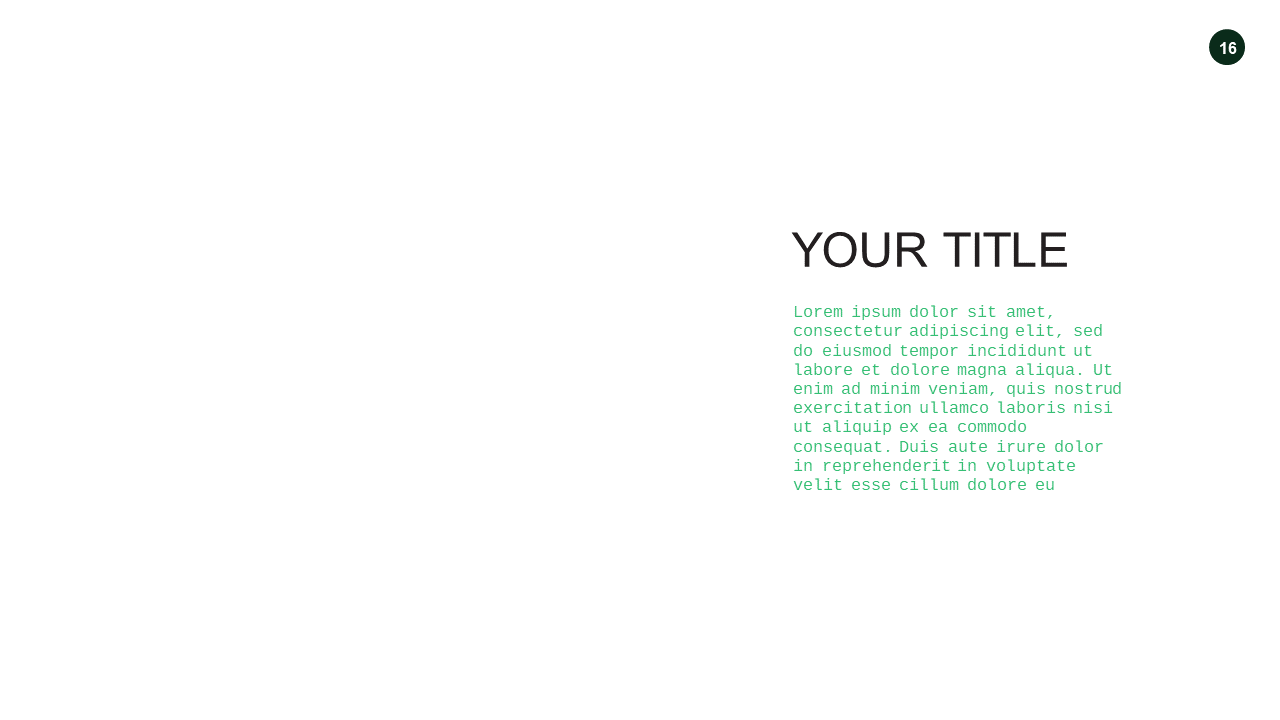 Minimalist Title and Text PowerPoint Template Dark (Corporate Green)