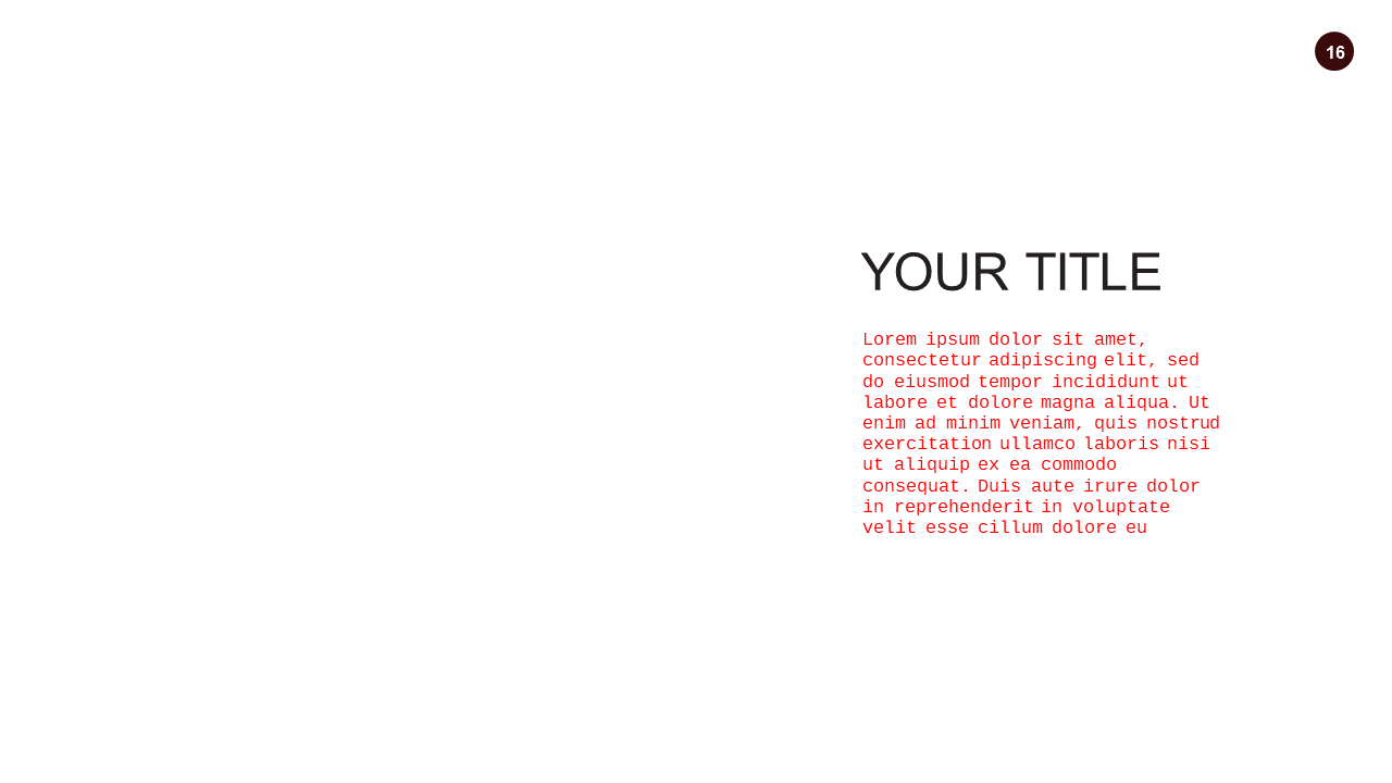 Minimalist Title and Text PowerPoint Template Dark (Crimson Bold)