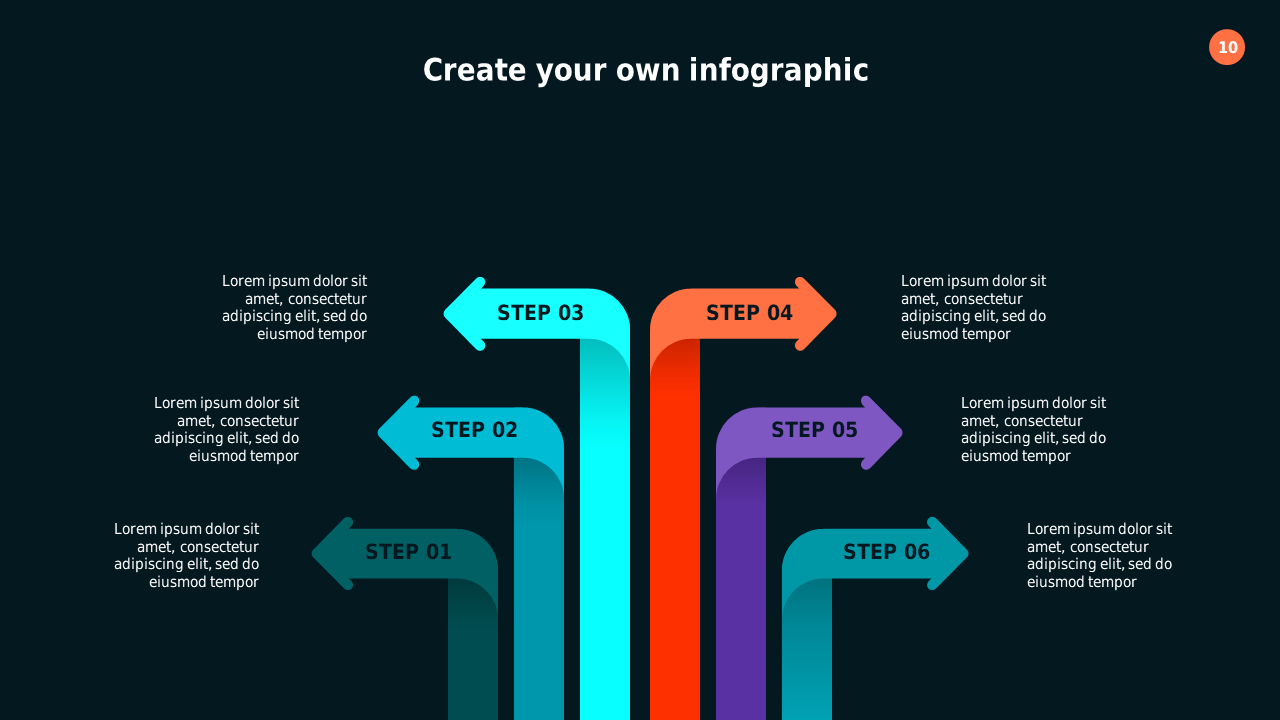 Dynamic Stepwise Information Presentation - Dark - Teal Modern