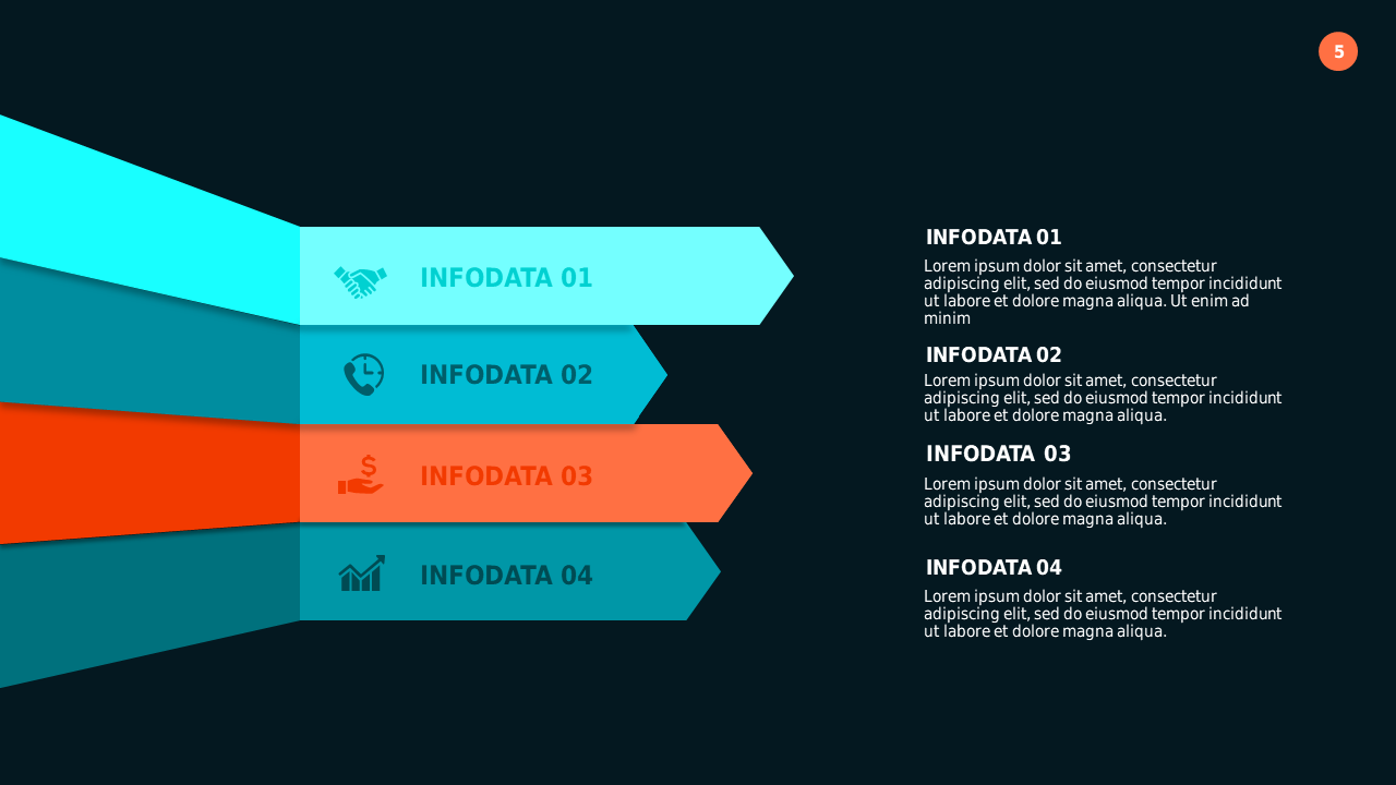 Dynamic Stepwise Information Presentation - Dark - Teal Modern