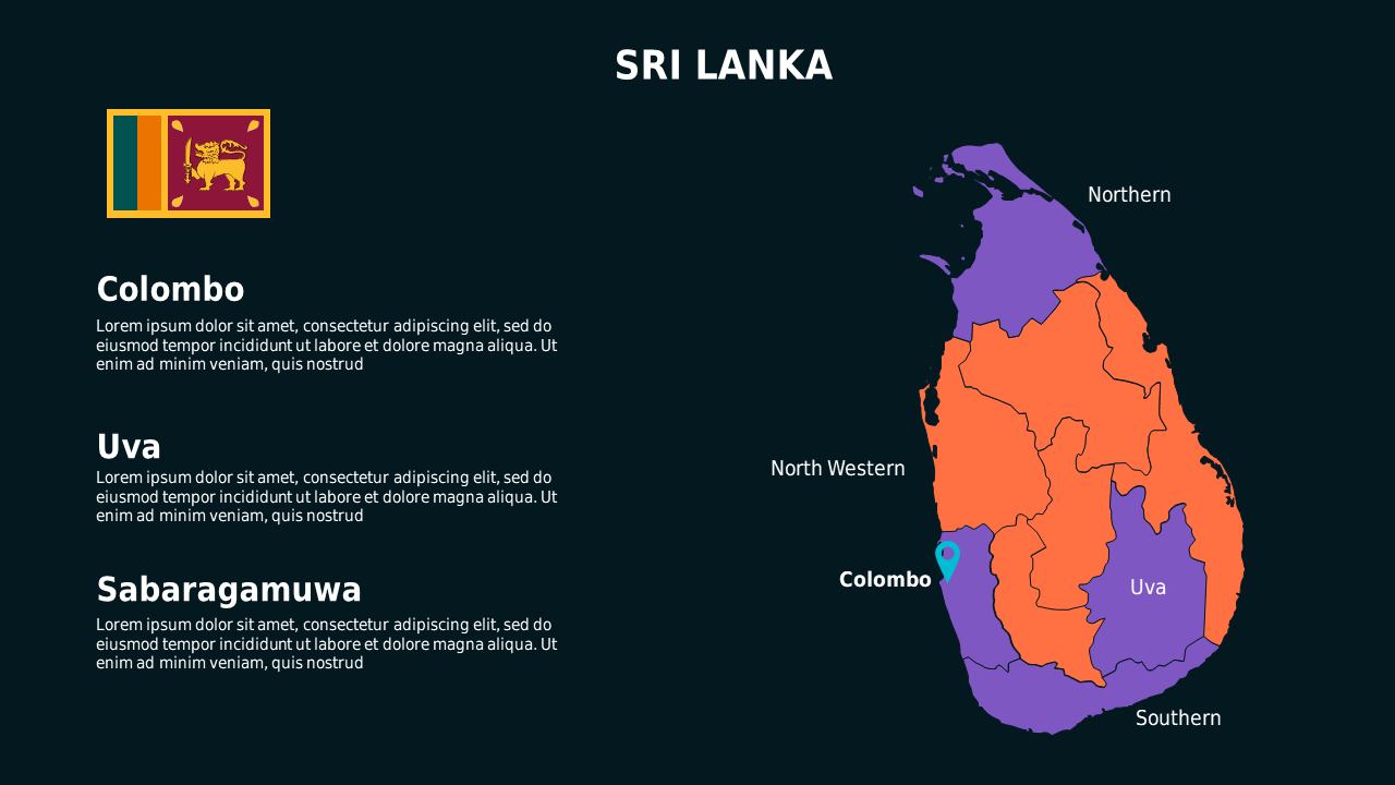 Qatar Map PowerPoint Template Dark (Teal Modern)