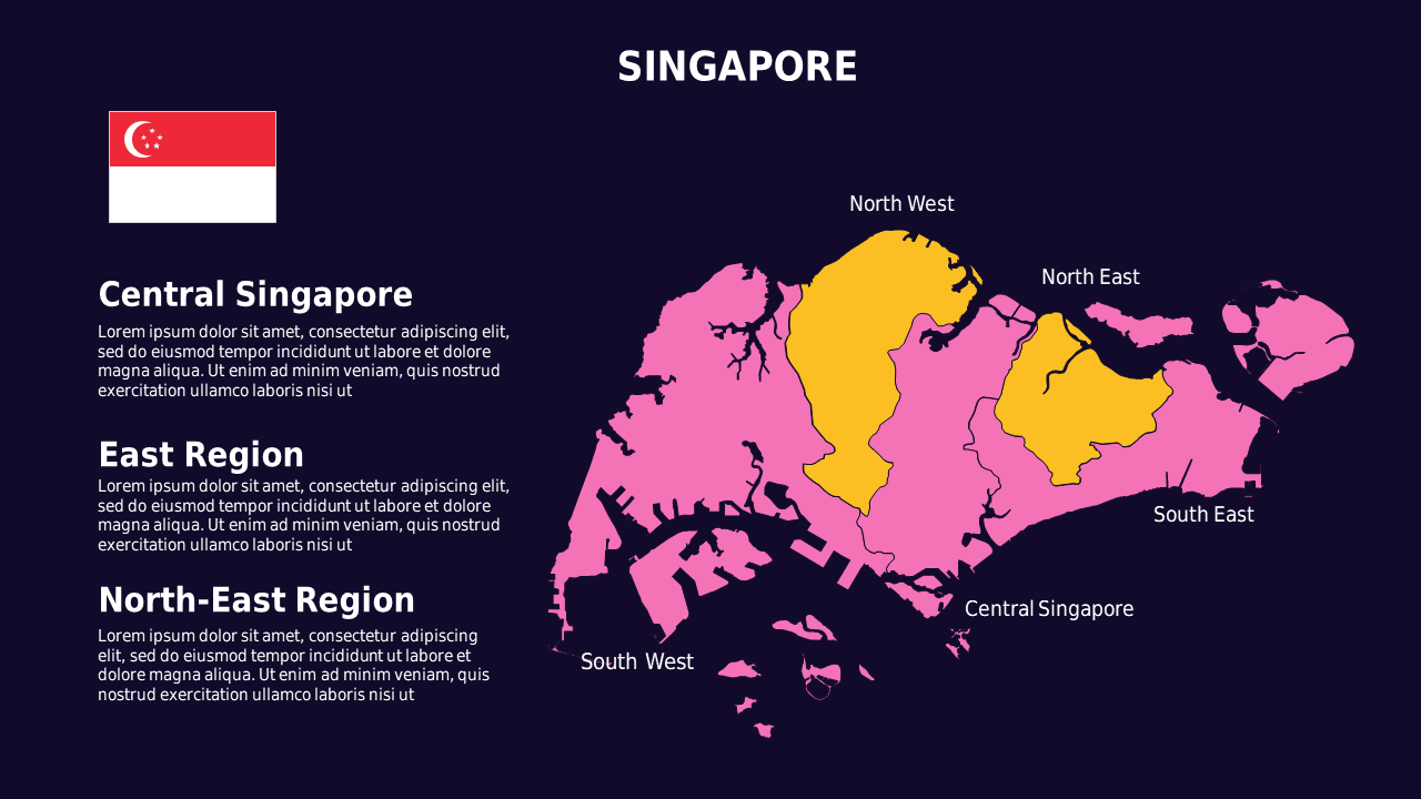 Qatar Map PowerPoint Template (Royal Purple)