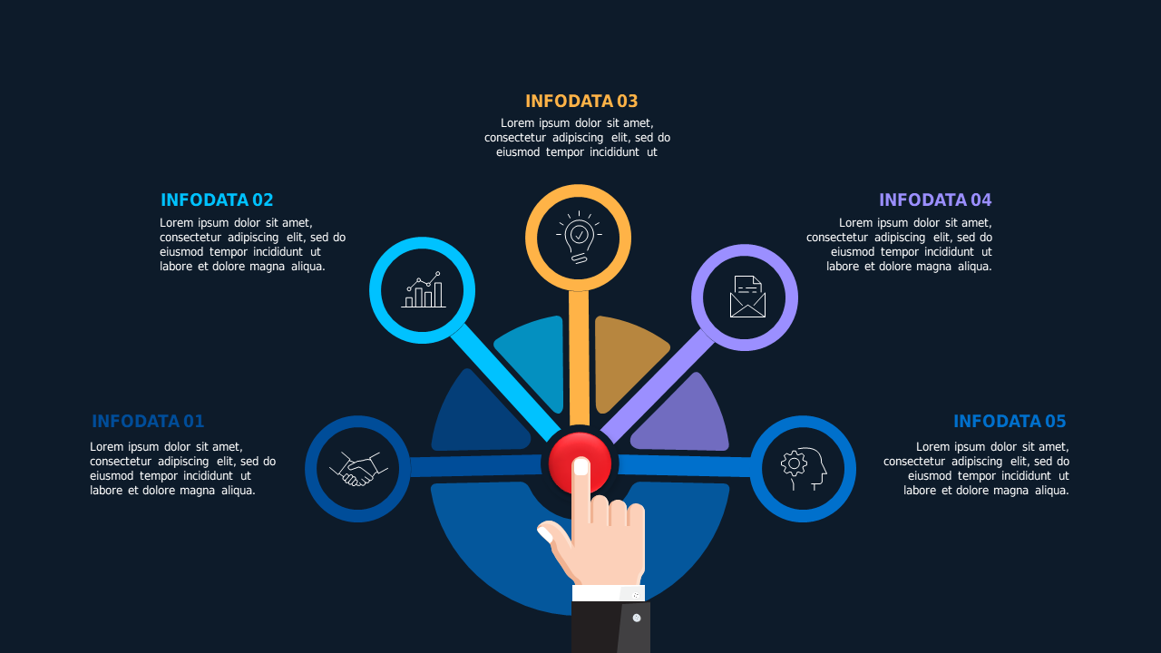 Interactive Infographic Layered Presentation – Dark – Ocean Blue