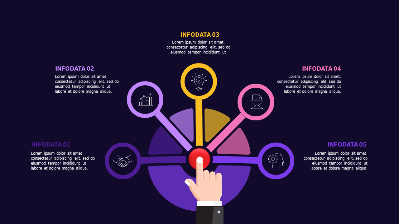 Interactive Infographic Layered Presentation – Dark – Royal Purple