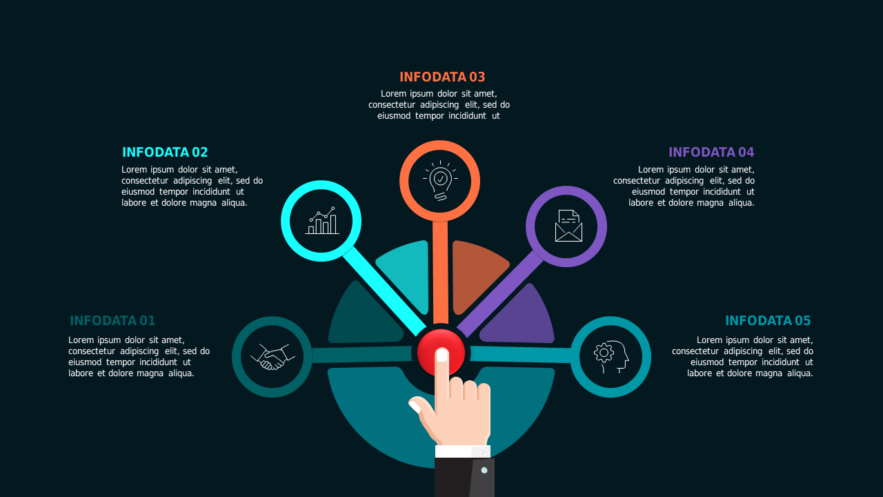 Interactive Infographic Layered Presentation – Dark – Teal Modern