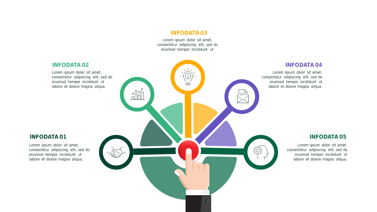 Interactive Circular Infographic Layout