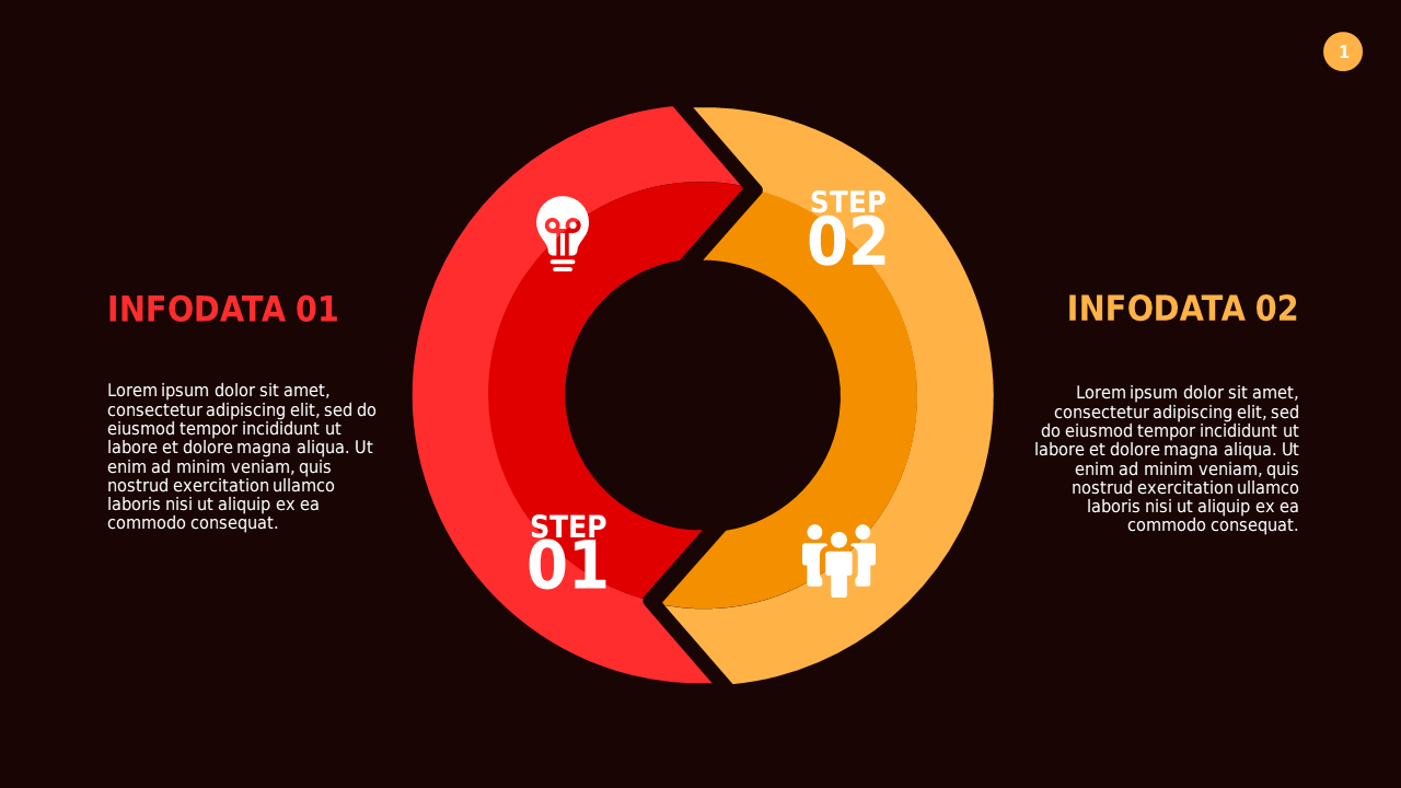 Circular Business Process Overview – Dark – Crimson Bold