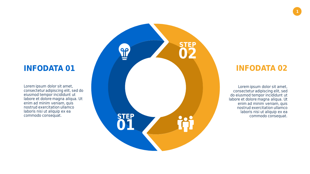 Circular Process Infographic Presentation – Light – Ocean Blue