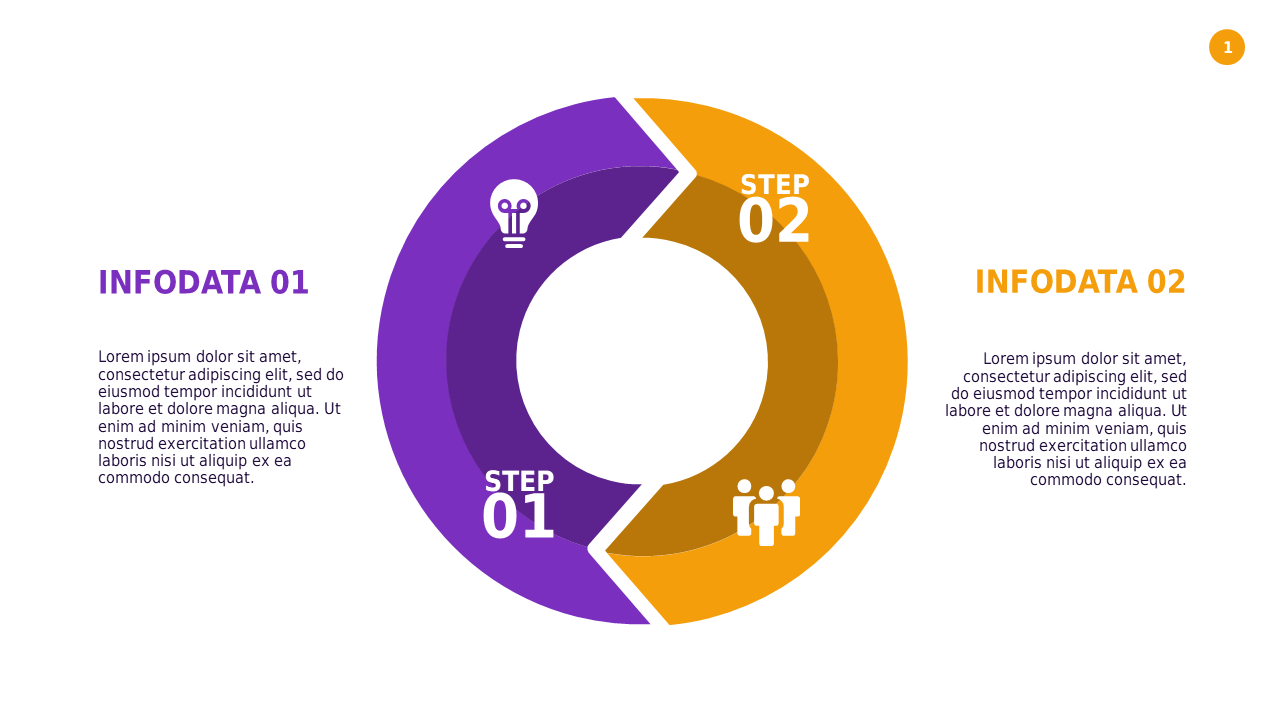 Circular Process Infographic Presentation – Light – Royal Purple