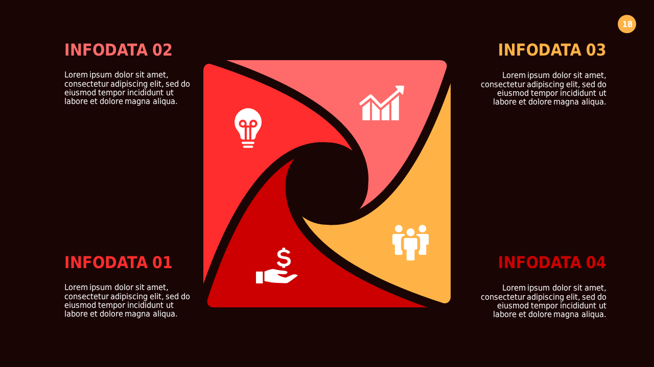 Triangular Data Infographic PowerPoint Template D...