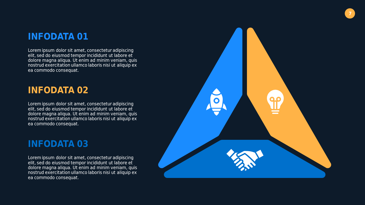 Triangular Data Infographic PowerPoint Template D...