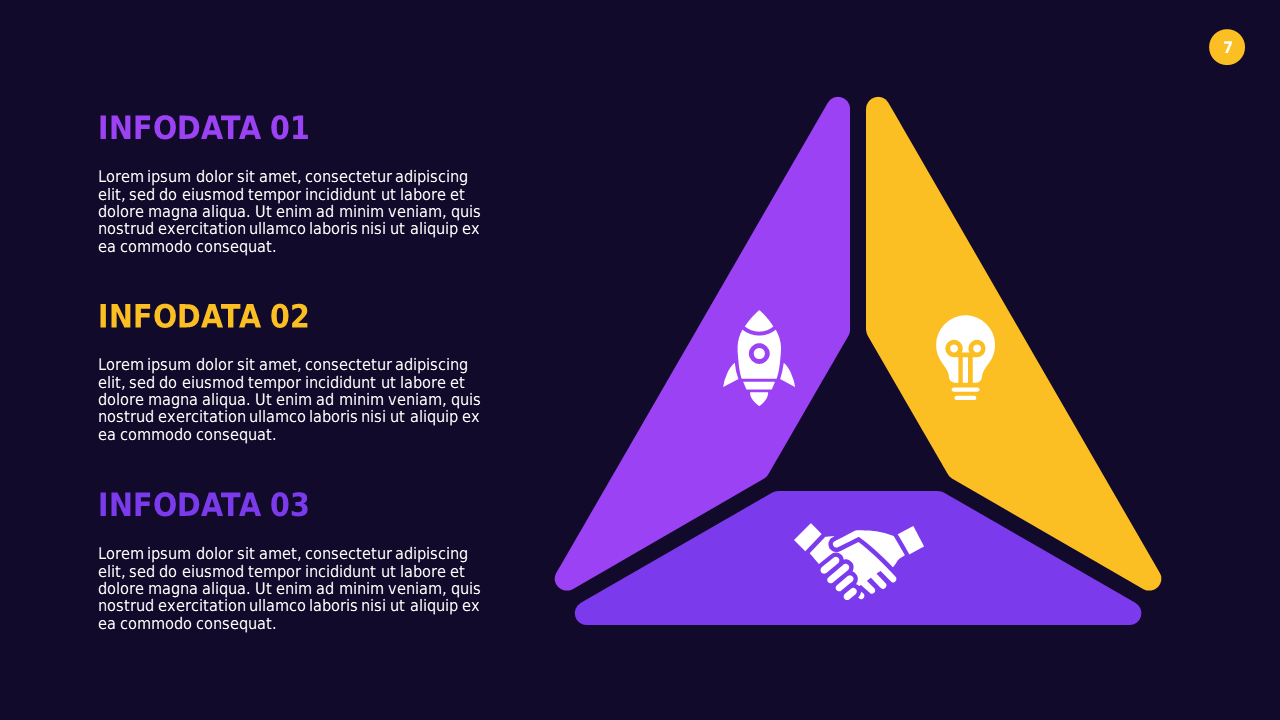Triangular Data Infographic PowerPoint Template D...