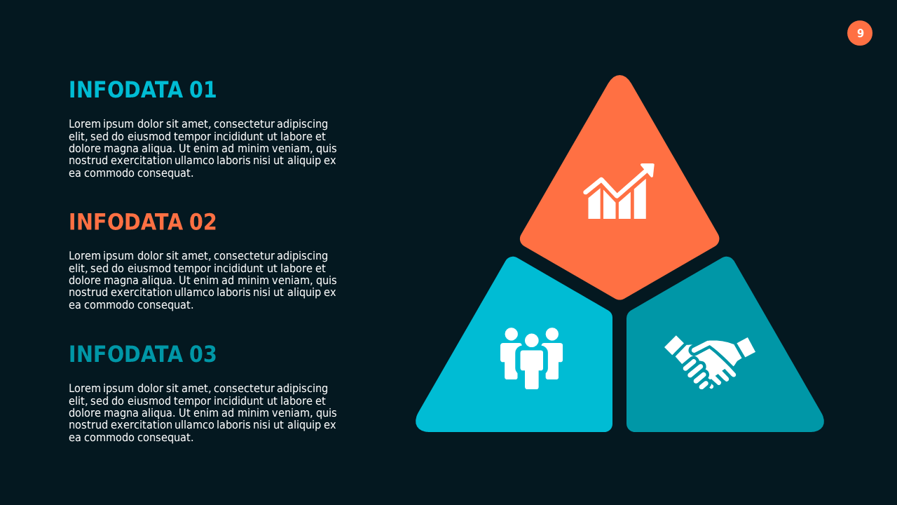 Triangular Data Infographic PowerPoint Template D...