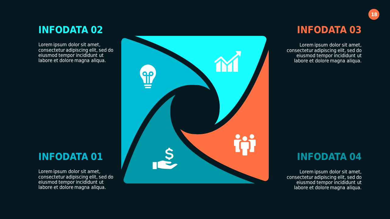 Triangular Data Infographic PowerPoint Template D...