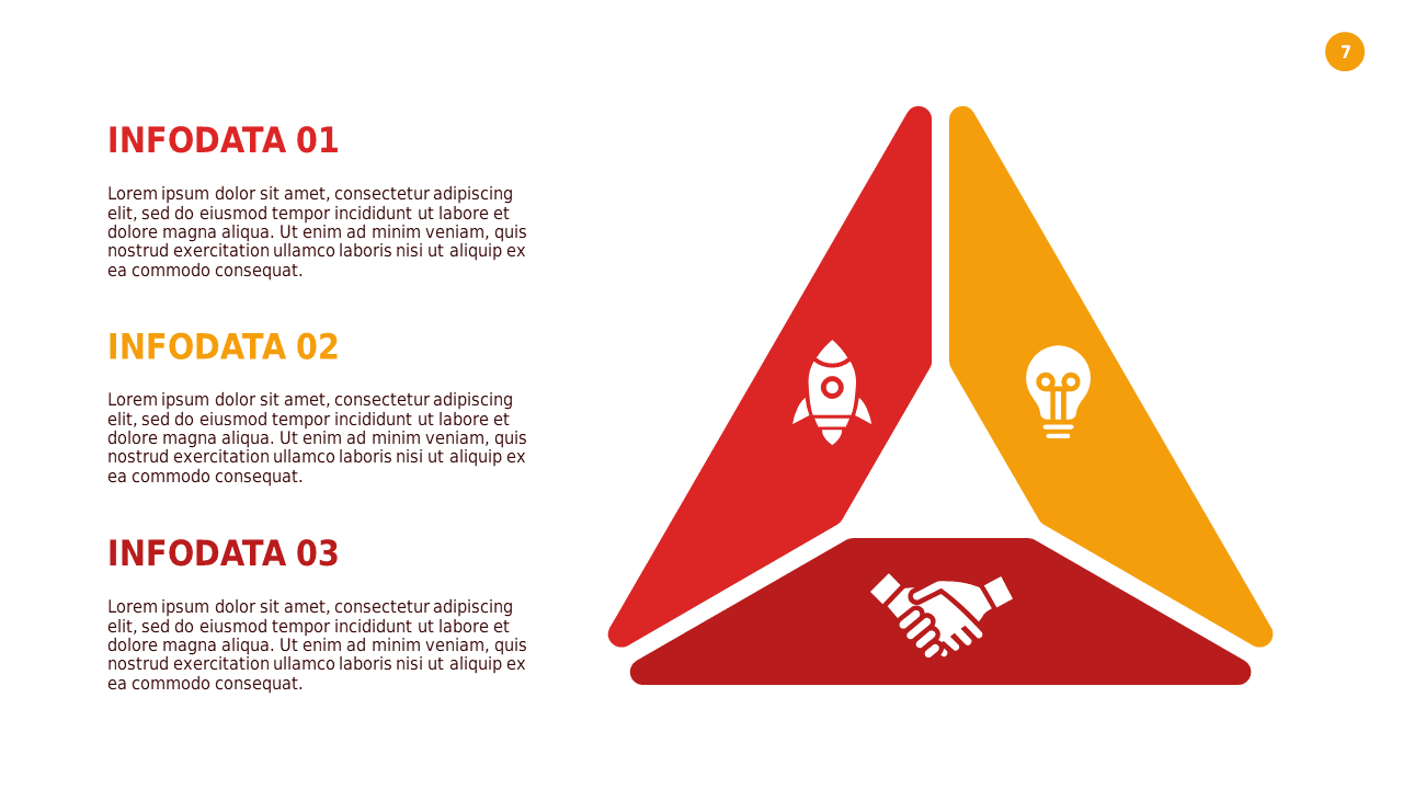 Triangular Data Infographic PowerPoint Template (...