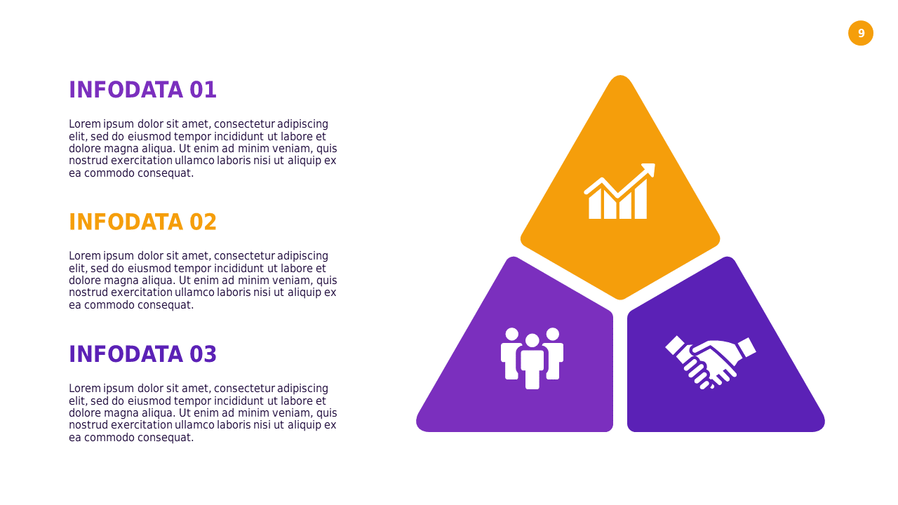 Triangular Data Infographic PowerPoint Template (...