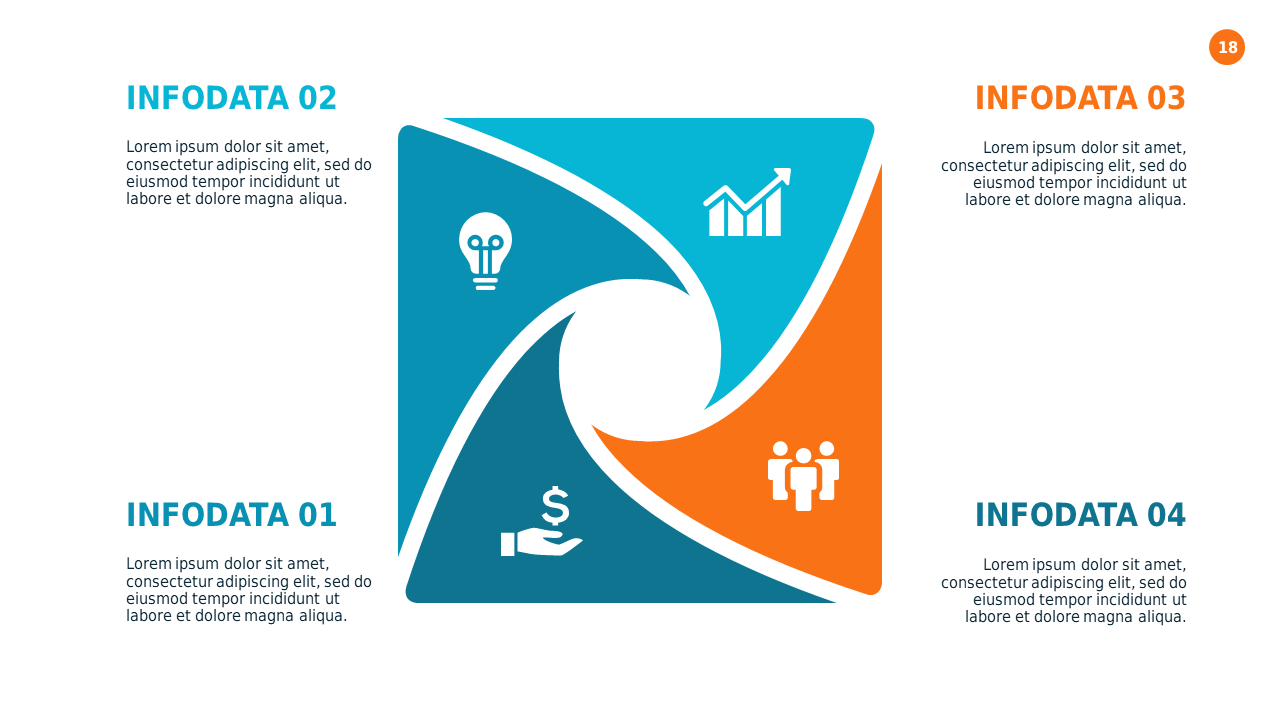 Triangular Data Infographic PowerPoint Template (...