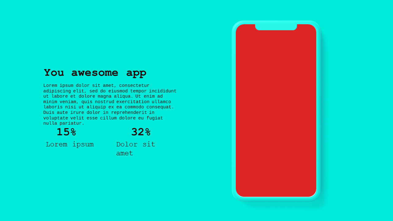 Mobile App Overview PowerPoint Template (Crimson Bold)