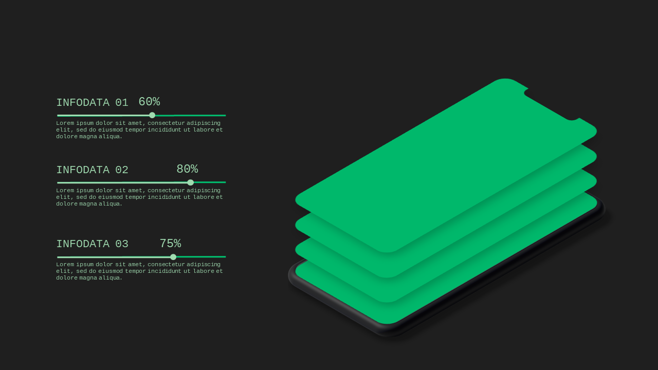Modern Mobile App Showcase Design – Corporate Green