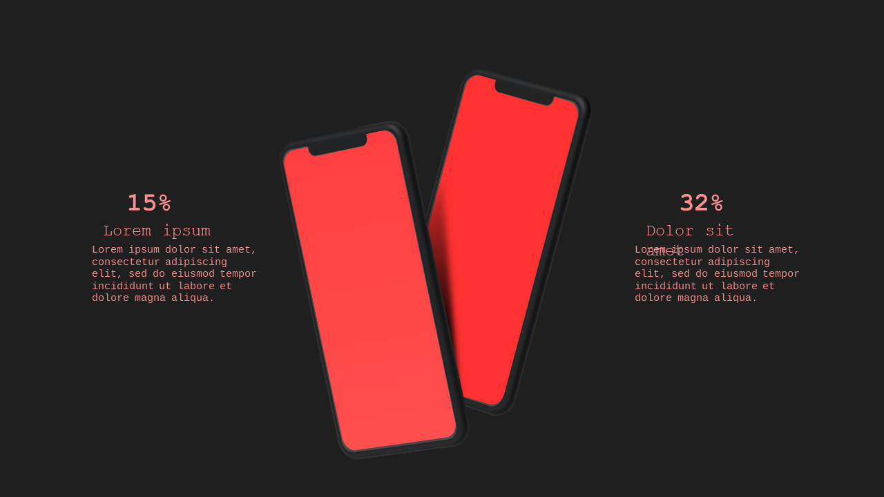 Modern Mobile App Showcase Design – Crimson Bold